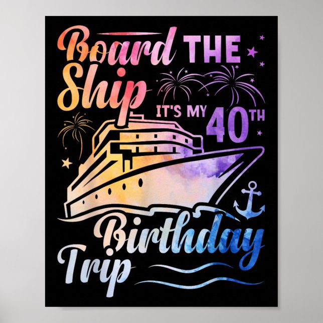 Affiche Monter à bord du navire C'est mon voyage d'anniver (Devant)