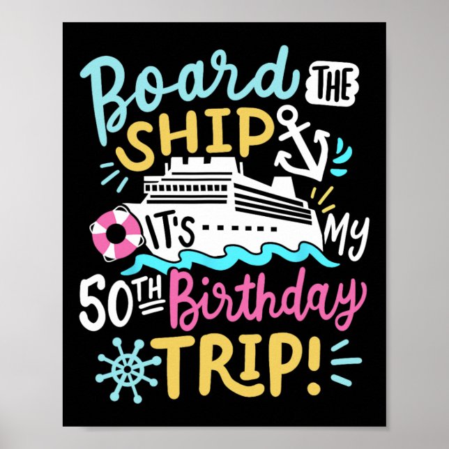 Affiche Monter à bord du navire C'est mon voyage de croisi (Devant)