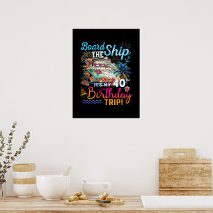 Affiche Monter à bord du navire c'est mon voyage pour mes 