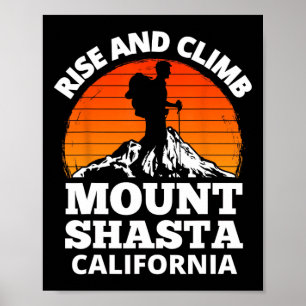 Affiche Monter et gravir le mont Shasta en Californie Mont