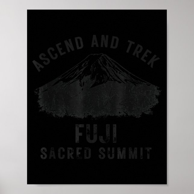 Affiche Monter et randonner fuji sommet sacré randonnée de (Devant)