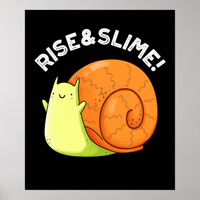 Affiche Monter Et Slime Funky Snail Pun Dark BG (Devant)