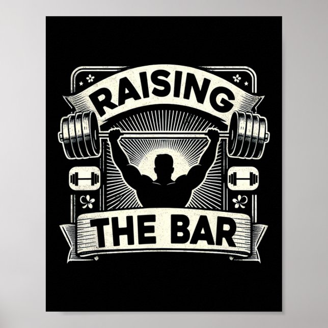 Affiche Monter La Salle Du Bar Barbell (Devant)