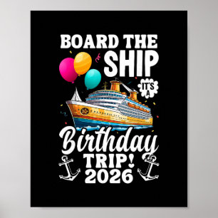 Affiche Monter sur le bateau pour son voyage d'anniversair