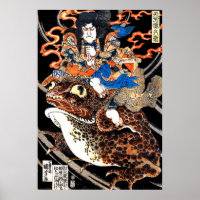 Tenjiku Tokubei Ukiyo-e Japanese Samurai Ronin Toad