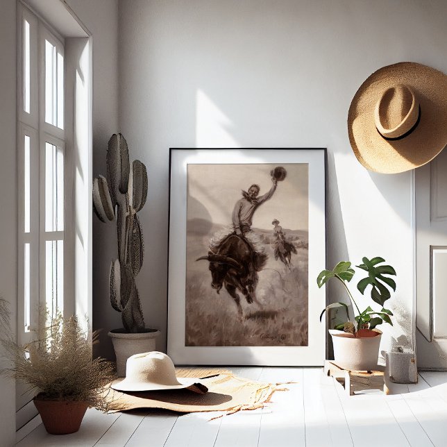 Affiche Monter un taureau | Elling William Gollings (Créateur téléchargé)