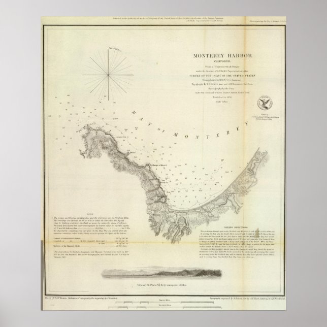 Affiche Monterey Harbour, Californie (Devant)