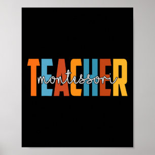Affiche Montessori Enseignant Automne Amour Chute Remercie