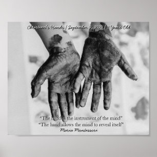 Affiche Montessori Sensorial Hands Quote Keepsake