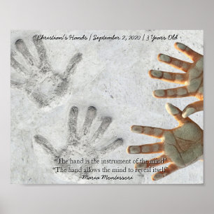 Affiche Montessori Sensorial Hands Quote Keepsake