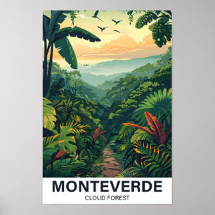 Affiche Monteverde Forêt nuageuse Costa Rica Voyage