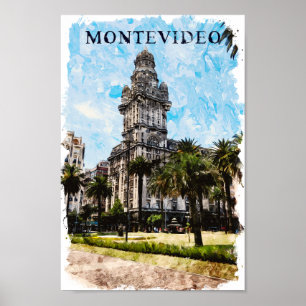 Affiche Montevideo Uruguay City View