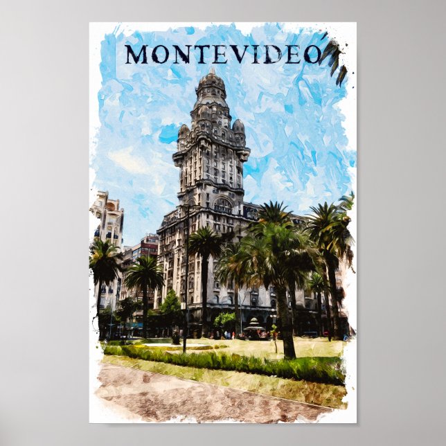 Affiche Montevideo Uruguay City View (Devant)