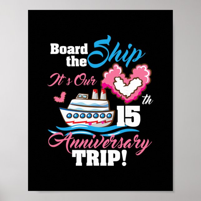 Affiche Montez à bord C'est notre voyage de 15e anniversai (Devant)