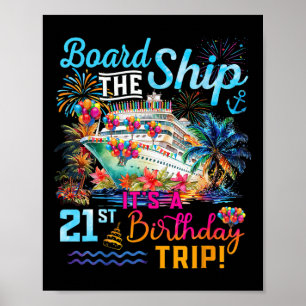 Affiche Montez à bord C'est un voyage en croisière pour un