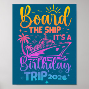 Affiche Montez à bord d'un voyage d'anniversaire 2026 croi