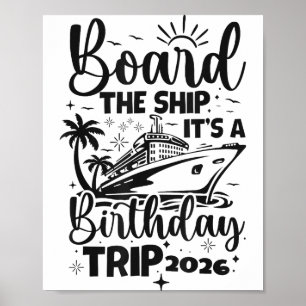 Affiche Montez à bord d'un voyage d'anniversaire 2026 croi