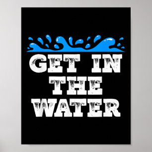 Affiche Montez Dans L'Équipe De Bain D'Eau Entraîneur Swim