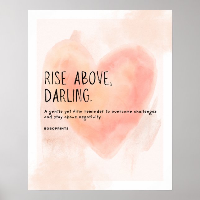 Affiche Montez en haut, Chérie - Citation Motivationnelle  (Devant)