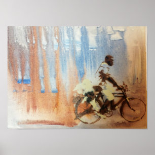 Affiche Montez un vélo