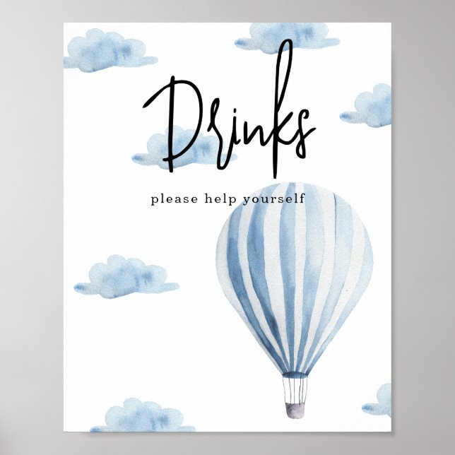 Affiche Montgolfière - Boissons (Devant)
