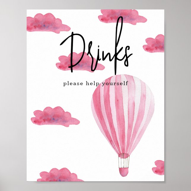 Affiche Montgolfière - Boissons (Devant)