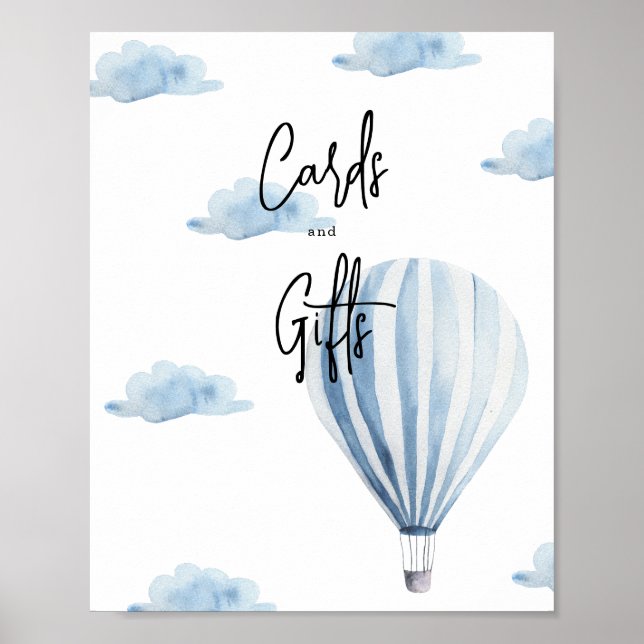Affiche Montgolfière - cartes et cadeaux (Devant)