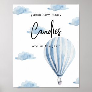 Affiche Montgolfière - Combien de bonbons