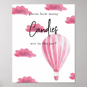 Affiche Montgolfière - Combien de bonbons