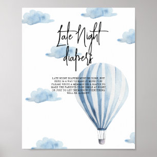Affiche Montgolfière - Couches de nuit tardives