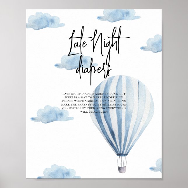 Affiche Montgolfière - Couches de nuit tardives (Devant)