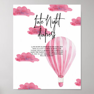 Affiche Montgolfière - Couches de nuit tardives