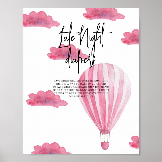Affiche Montgolfière - Couches de nuit tardives (Devant)