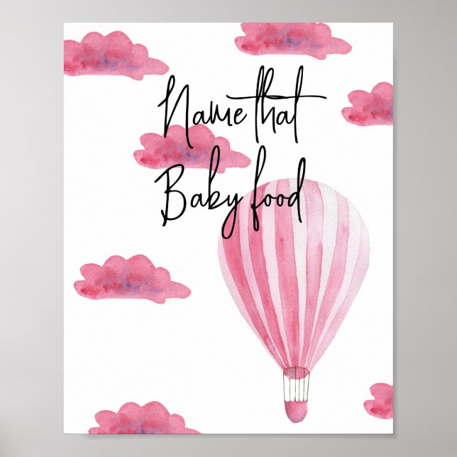 Affiche Montgolfière - Donnez un nom à ce bébé (Devant)