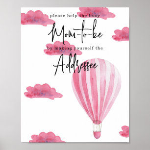 Affiche Montgolfière - Message destiné à maman future
