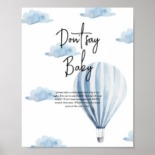 Affiche Montgolfière - Ne dites pas bébé