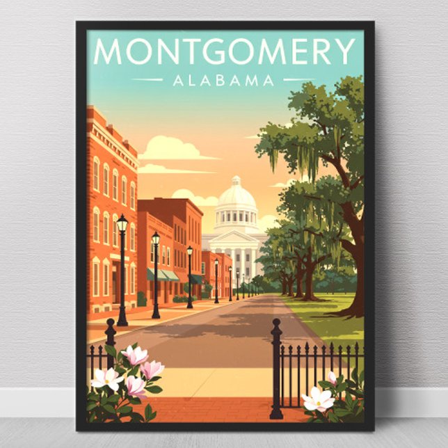 Affiche Montgomery Alabama vintage (Créateur téléchargé)