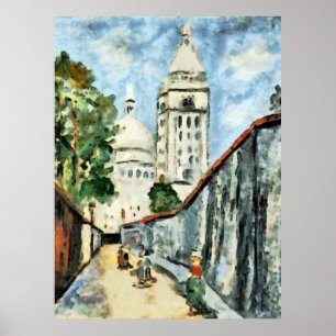 Affiche Montmartre et le Sacré-Cœur en lumière