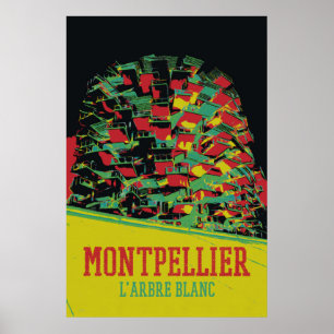 Affiche Montpellier Architecture illustration France