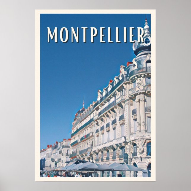 Affiche Montpellier Photo Vintage (Devant)
