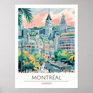 Affiche Montréal Canada Art Illustration Voyage