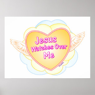 Affiche Montres de Jésus au-dessus de moi