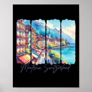 Affiche Montreux Suisse Voyage Rencontre Moi À Montreux Va