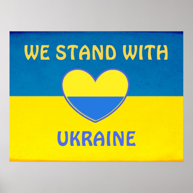 Affiche Montrez votre soutien à l'Ukraine avec ceci (Devant)