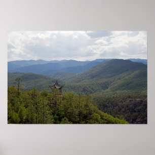 Affiche Monts Yunnan, Shaxi, Yunnan - Chine