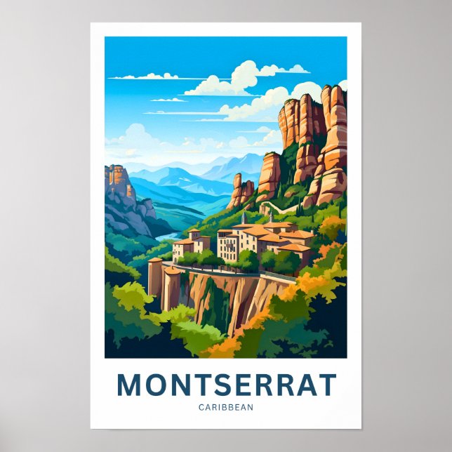 Affiche Montserrat Caraïbes Imprimer (Devant)
