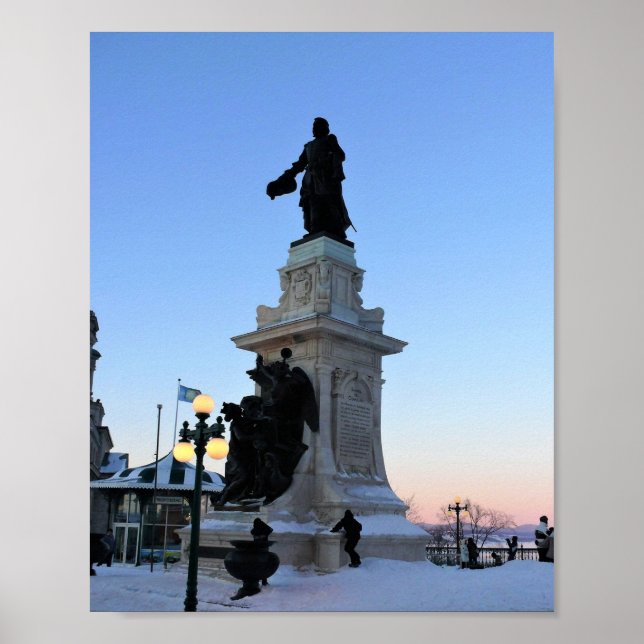 Affiche Monument à Samuel De Champlain, Québec, Canada (Devant)