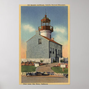 Affiche Monument de Cabrillo Nat'l, phare de Point Loma