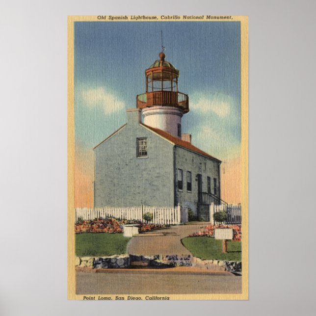 Affiche Monument de Cabrillo Nat'l, phare de Point Loma (Devant)