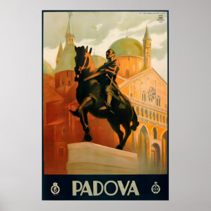Affiche Monument de Gattamelata Statue Padoue Italie année